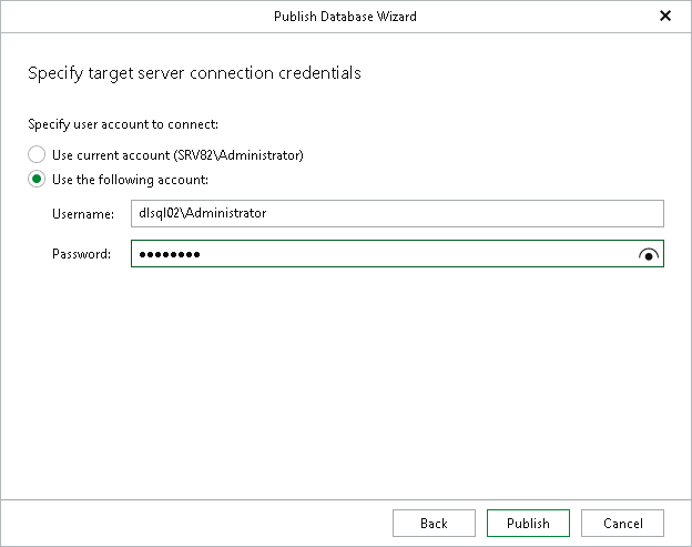 Specifying Connection Credentials