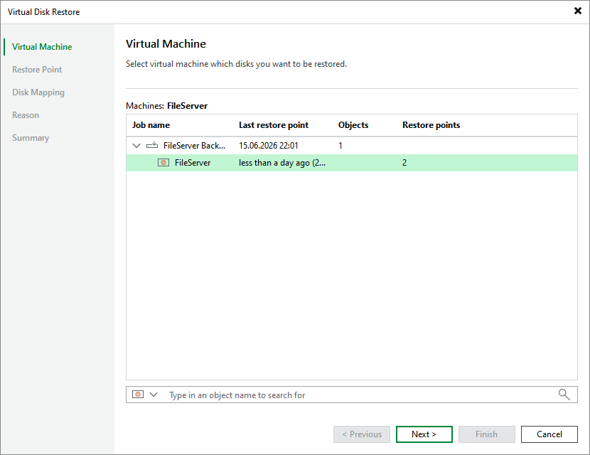 Step 2. Select Virtual Machine
