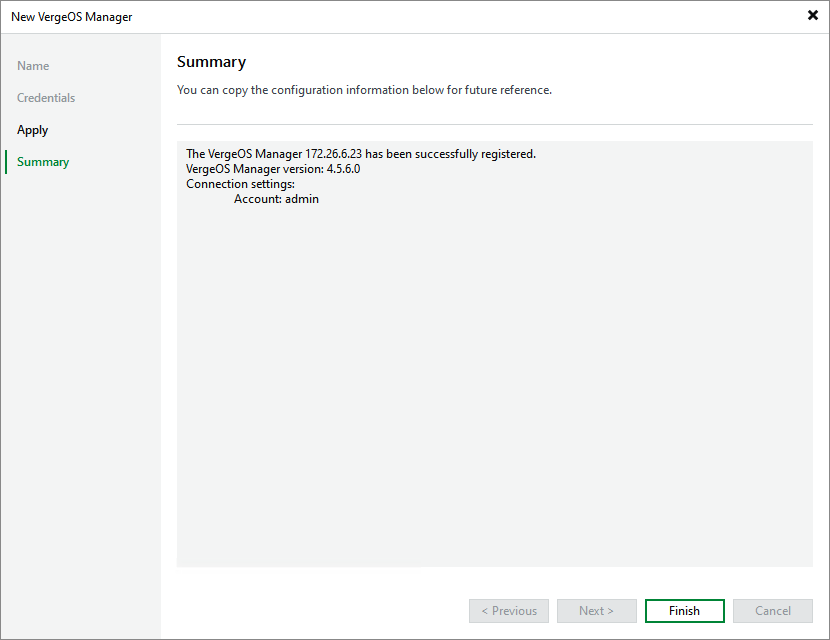Step 5. Finish Working with Wizard