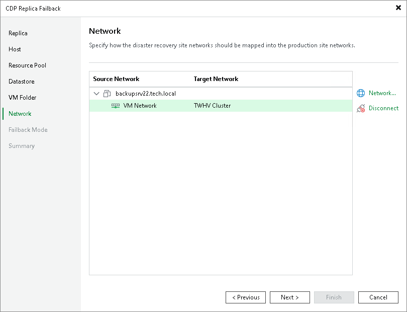 Configure network mapping Step 7. Configure Network Mapping