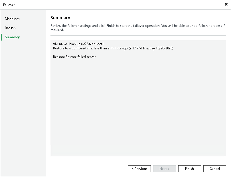 Finish working with wizard Step 5. Finish Working with Wizard