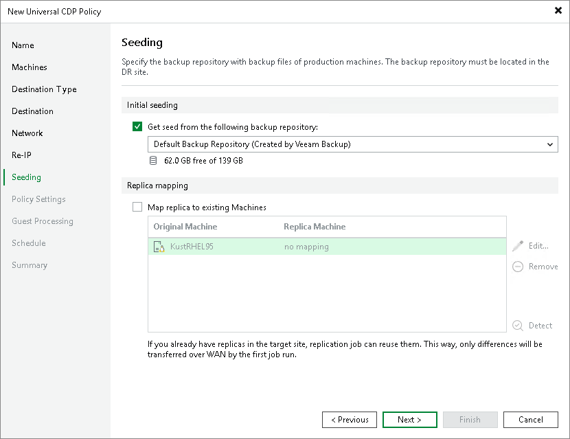 Step 9. Configure Seeding and Mapping