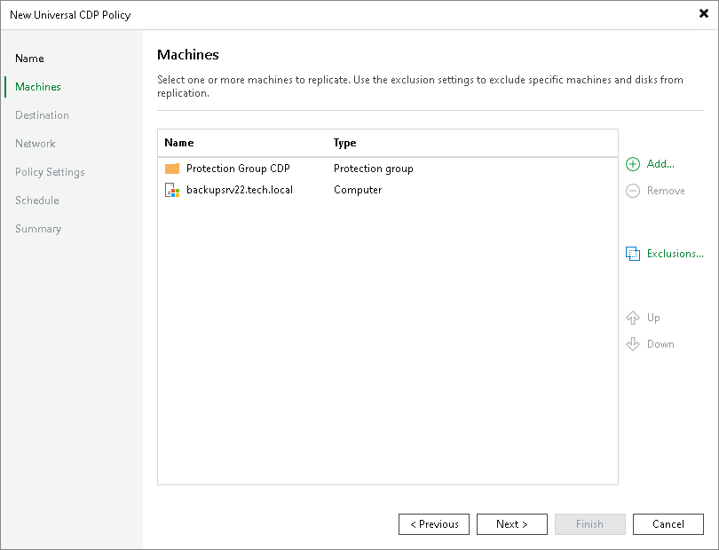 Select workloads Step 3. Select Workloads to Replicate and Processing Order