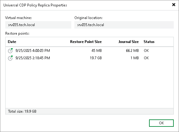 Viewing Replica Properties