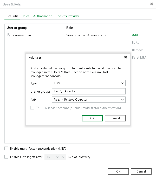 Configuring Users