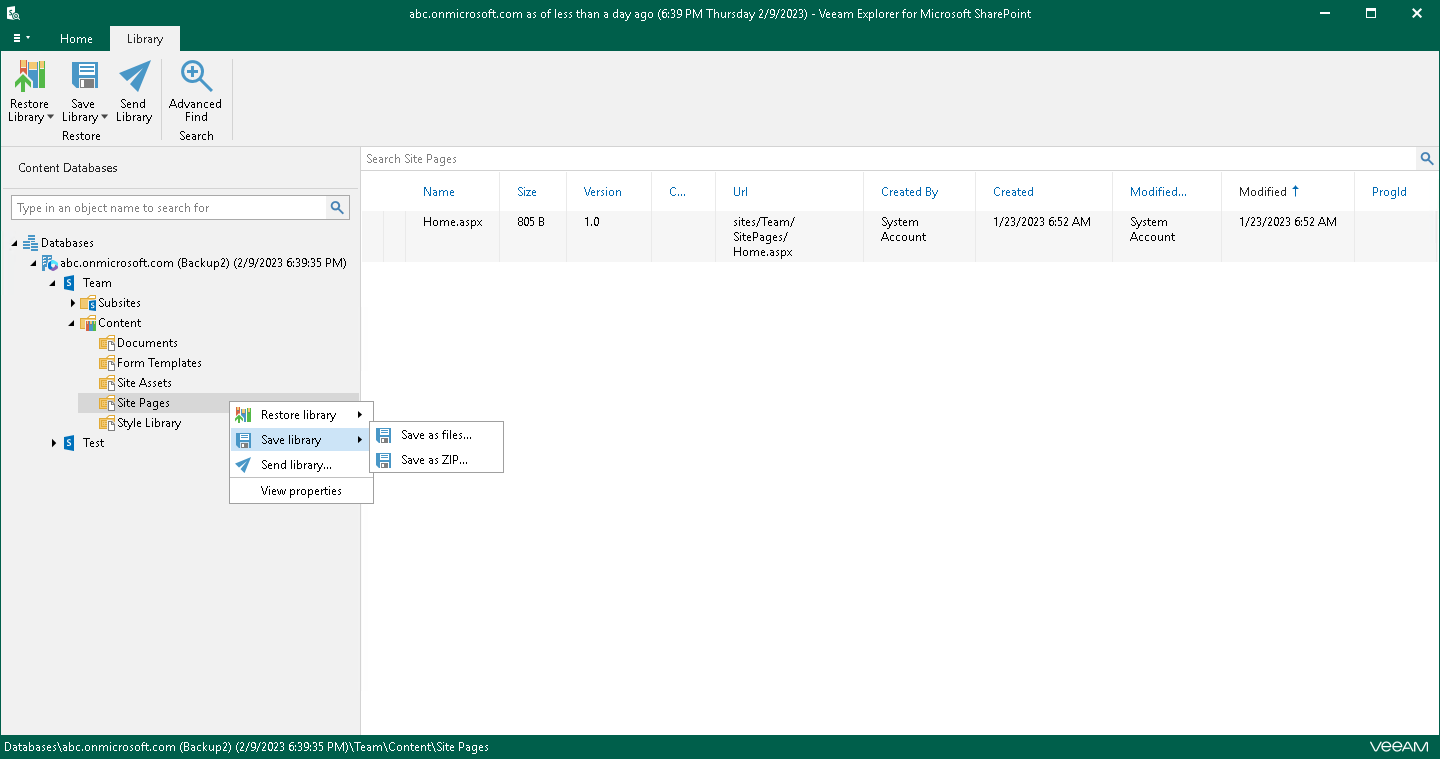 Saving Documents and Libraries