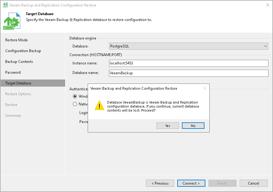 Step 6. Specify Target Database