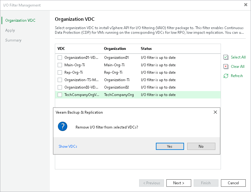 Updating and Uninstalling I/O Filter
