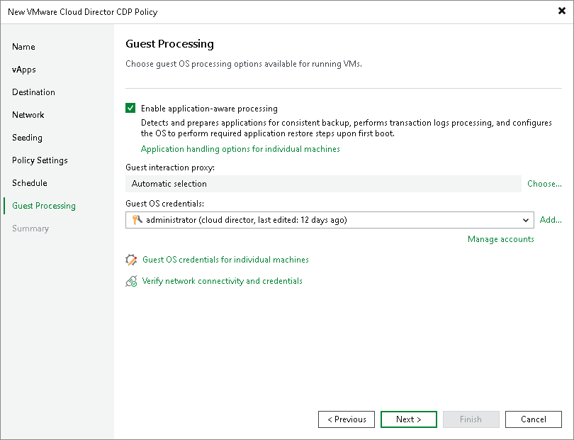 Step 13. Specify Guest Processing Settings