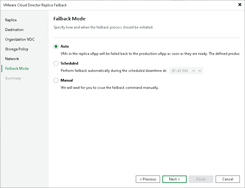Step 8. Schedule Switch to Production vApps 