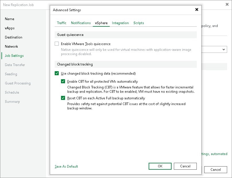 vSphere Settings