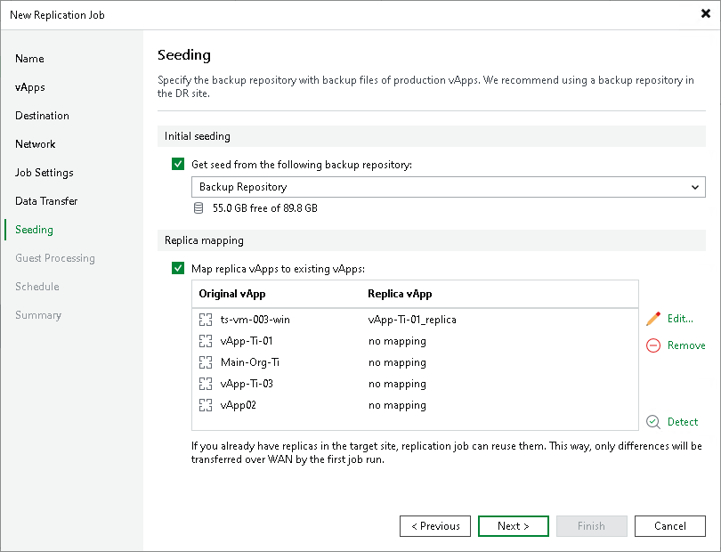 Step 11. Configure Seeding and Mapping Settings