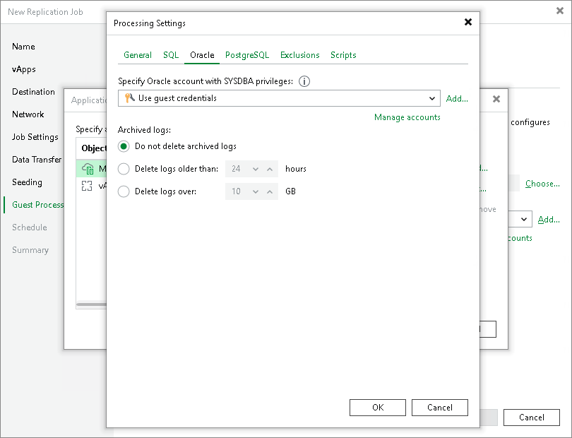 Oracle Archived Log Settings