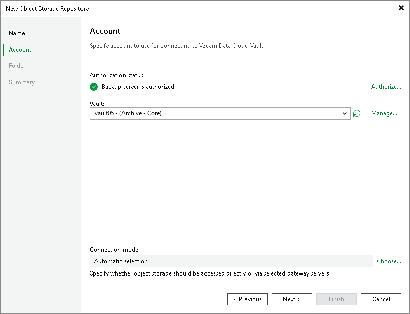Step 3. Specify Veeam Account
