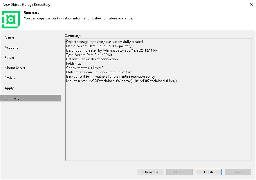 Step 8. Finish Working with Wizard