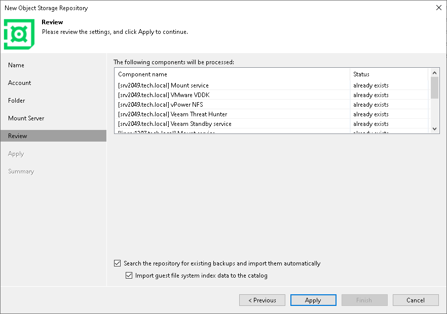 Step 6. Review Components
