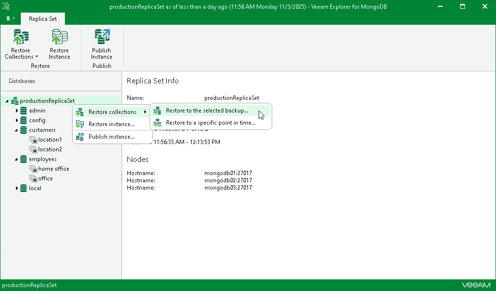Launching Restore Wizard