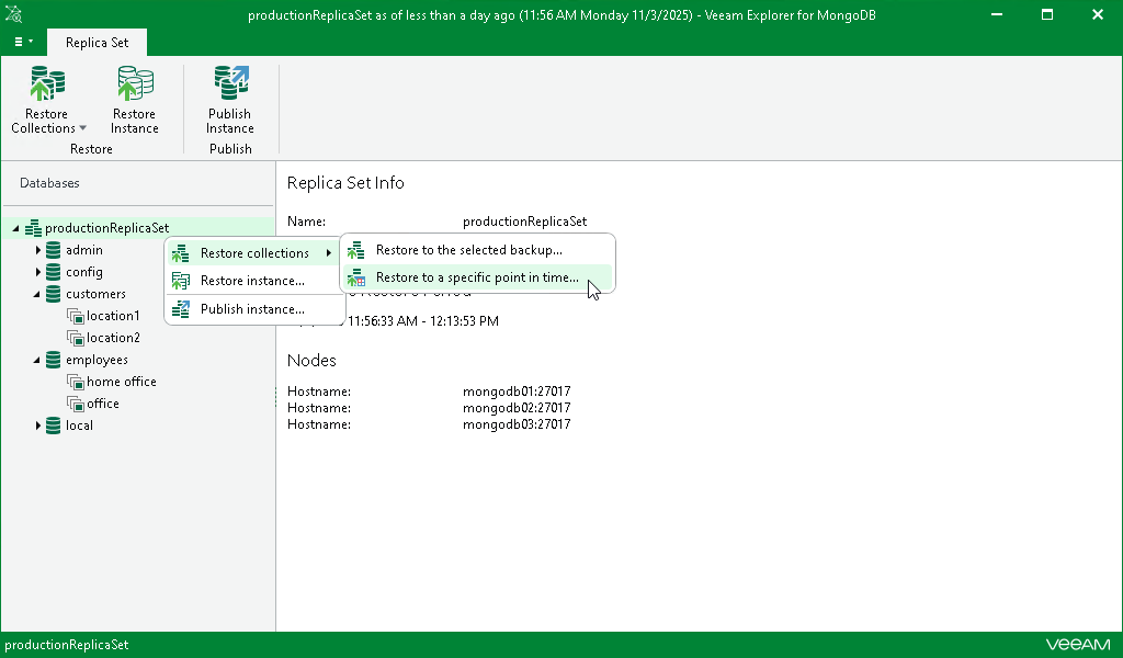 Launching Restore Wizard