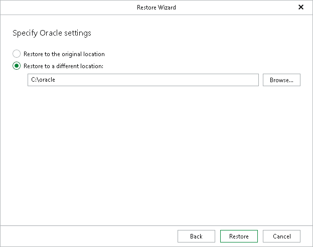 Specifying Oracle Settings