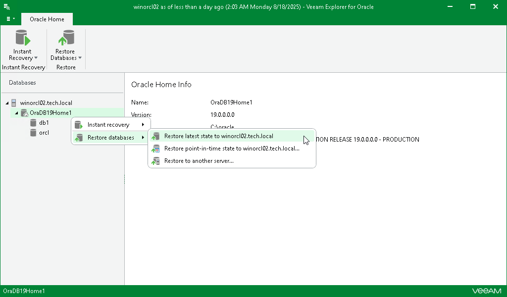 Restoring Databases to Latest State