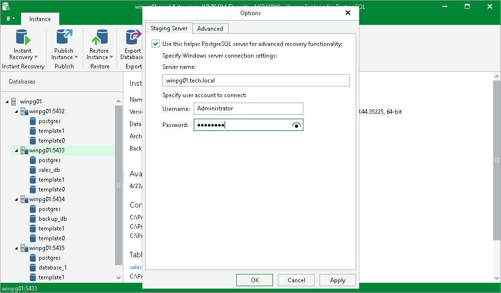 Configuring Staging Server for Windows Machines
