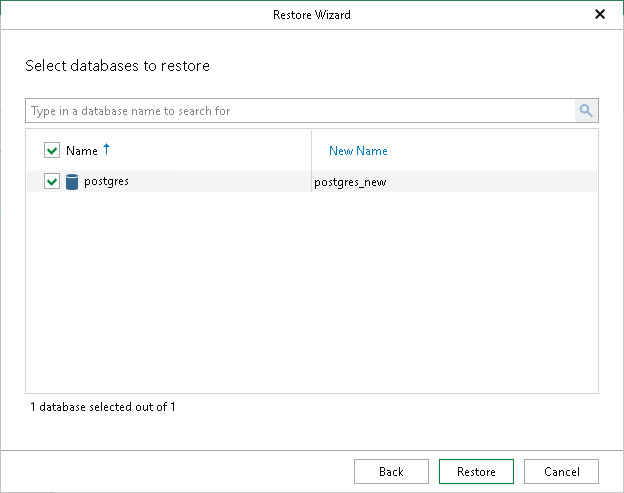 Step 6. Specify Database Name