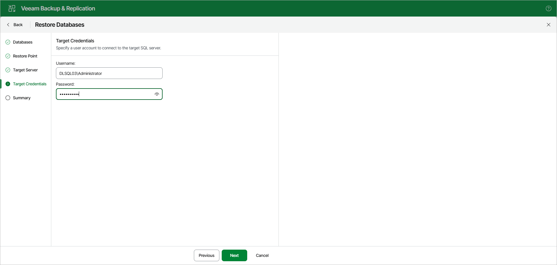 Specifying Connection Credentials