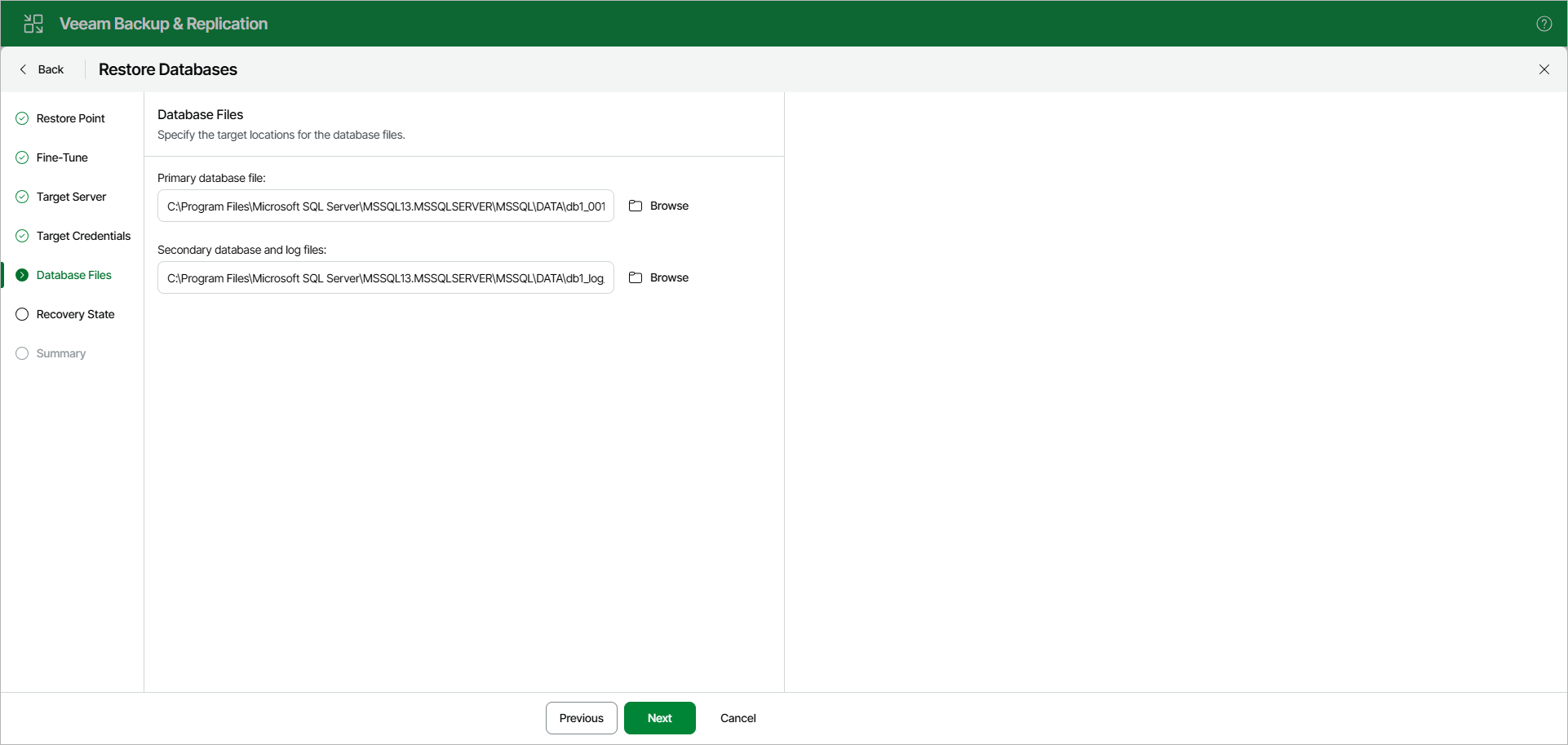 Specifying Files Location