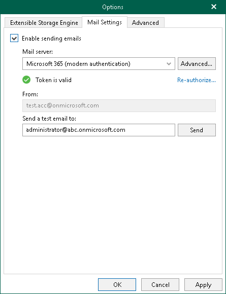 Configuring Mail Settings
