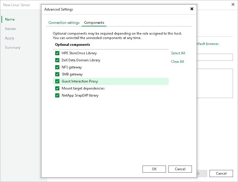 Step 2. Specify Server Name or Address