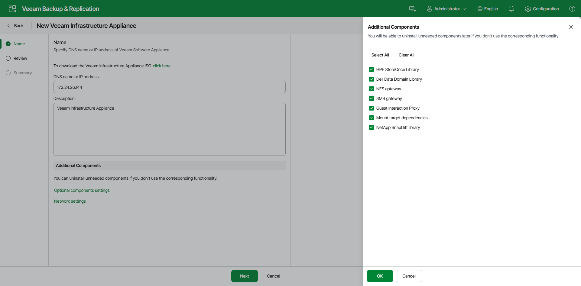 Step 2. Specify Server Name or Address