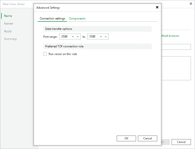 Step 2. Specify Server Name or Address