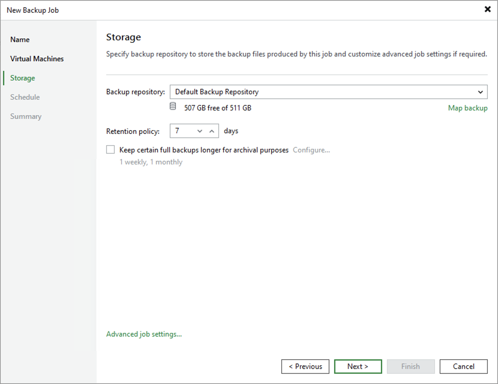 Step 4. Configure Backup Destination Settings
