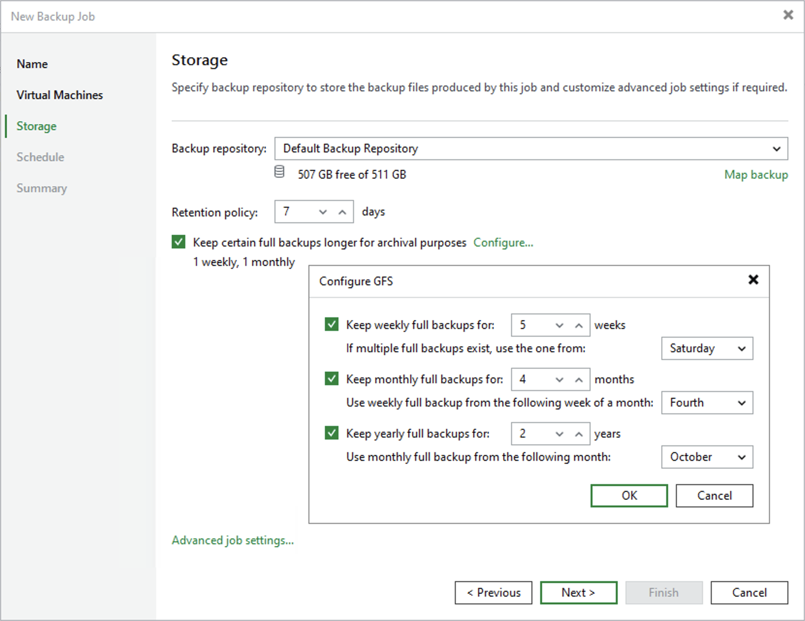 Configuring GFS Policy Schedules