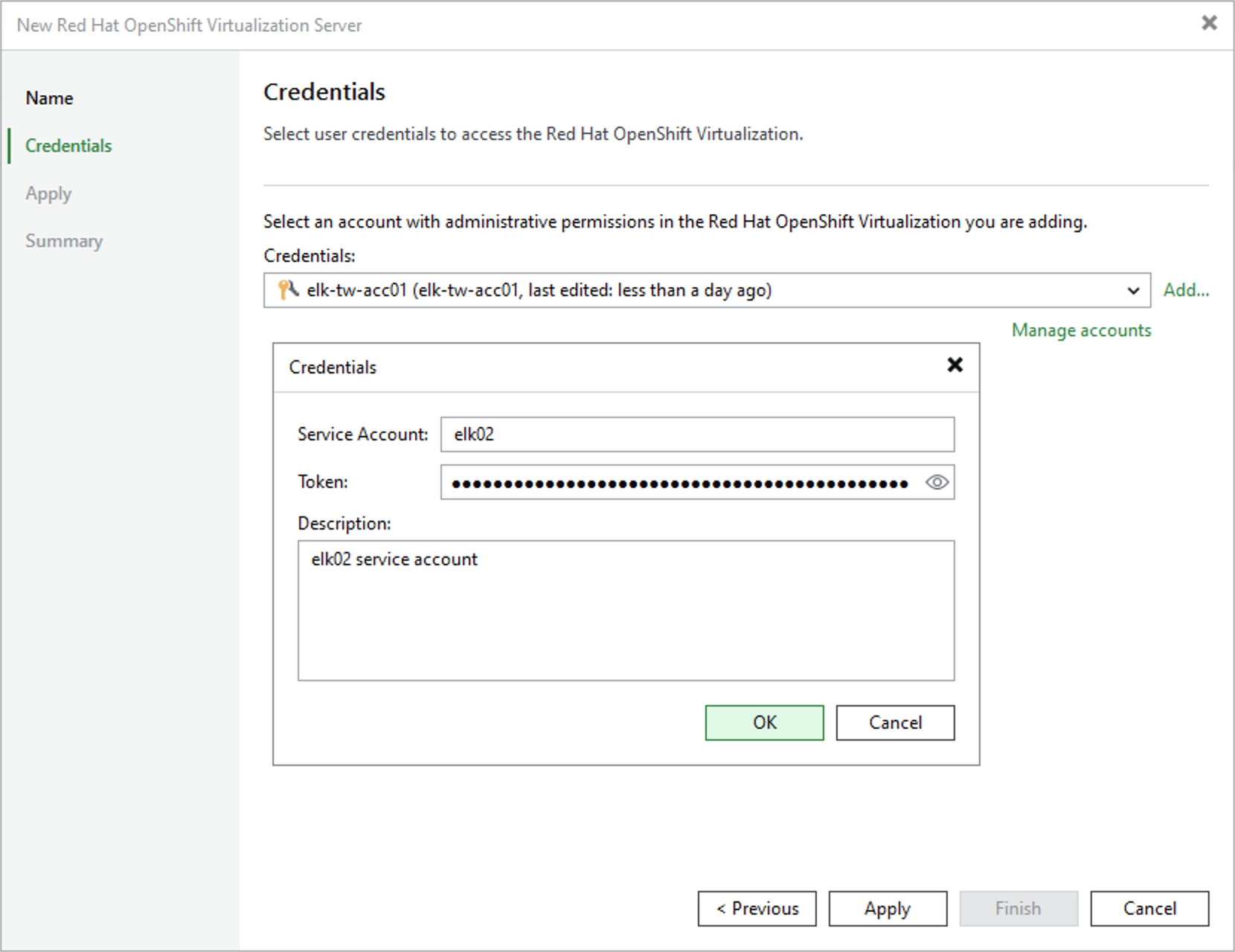 Step 3. Enter Credentials