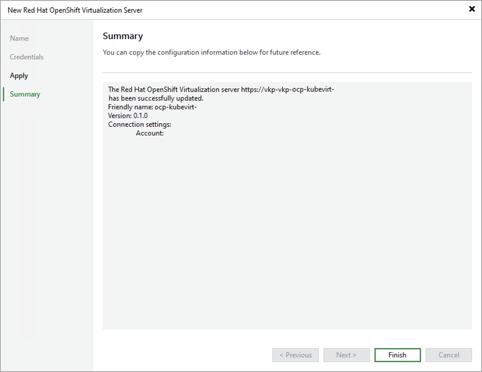 Step 5. Finish Working with Wizard