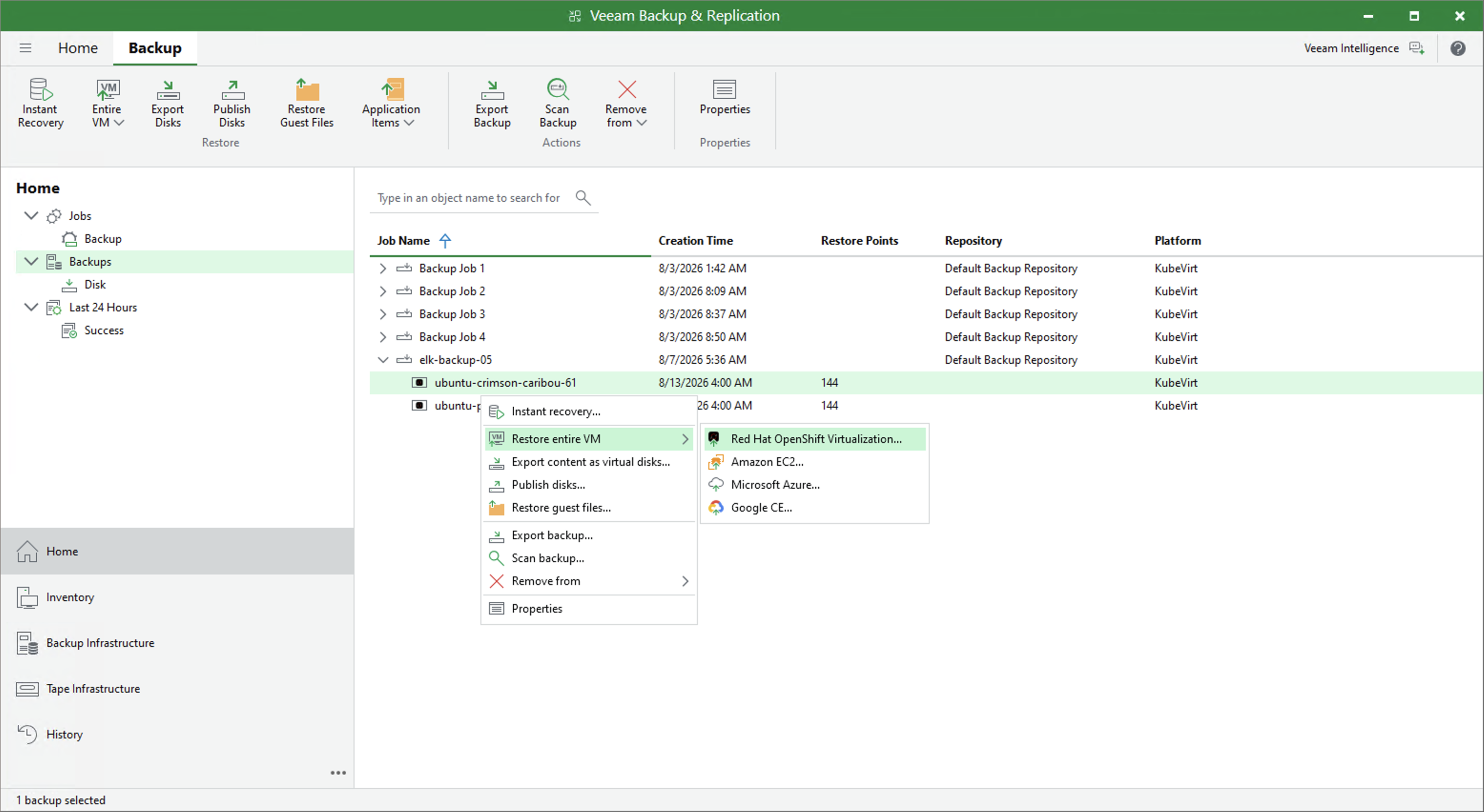 Step 1. Launch Entire VM Restore Wizard