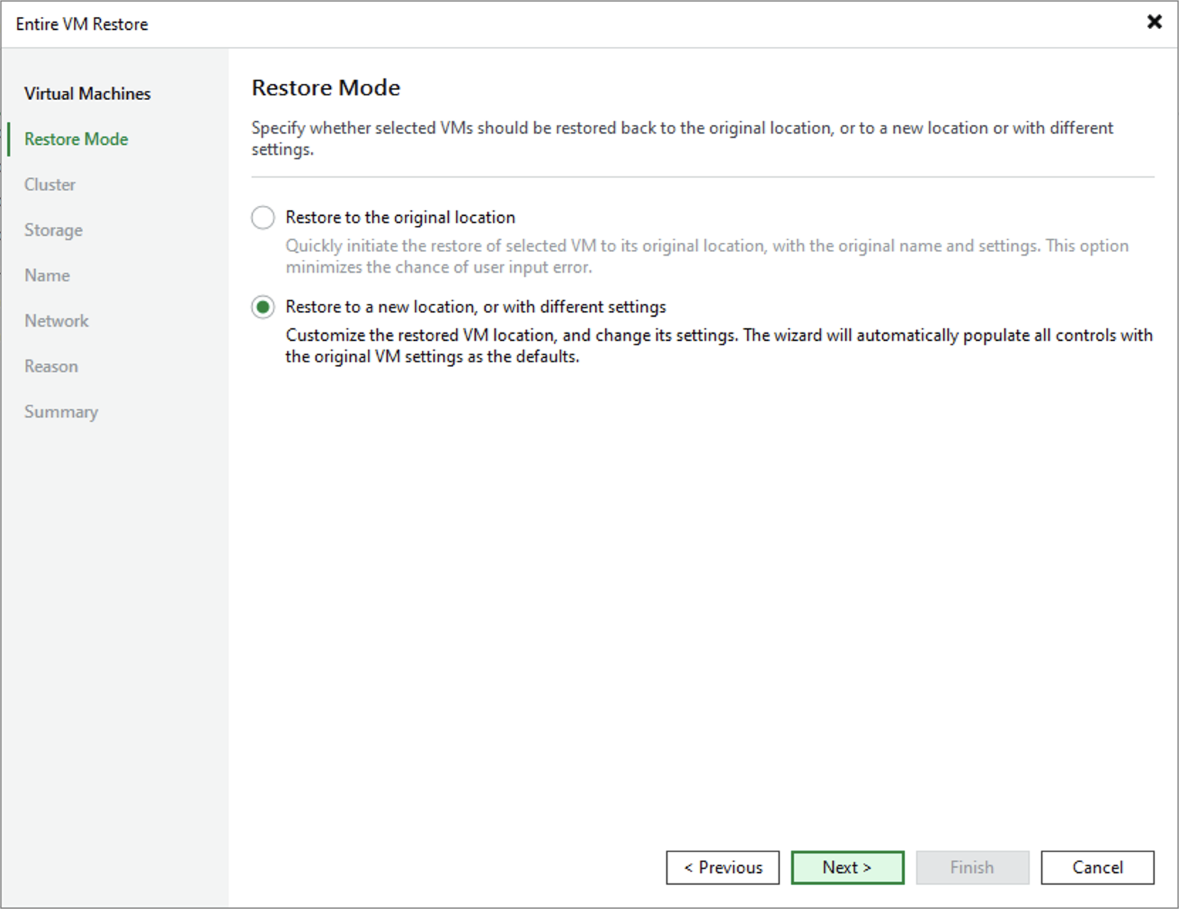 Step 3. Choose Restore Mode