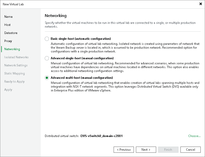 Step 6. Select Networking Mode