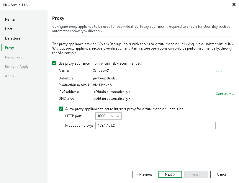 Step 5. Set Up Proxy Appliance