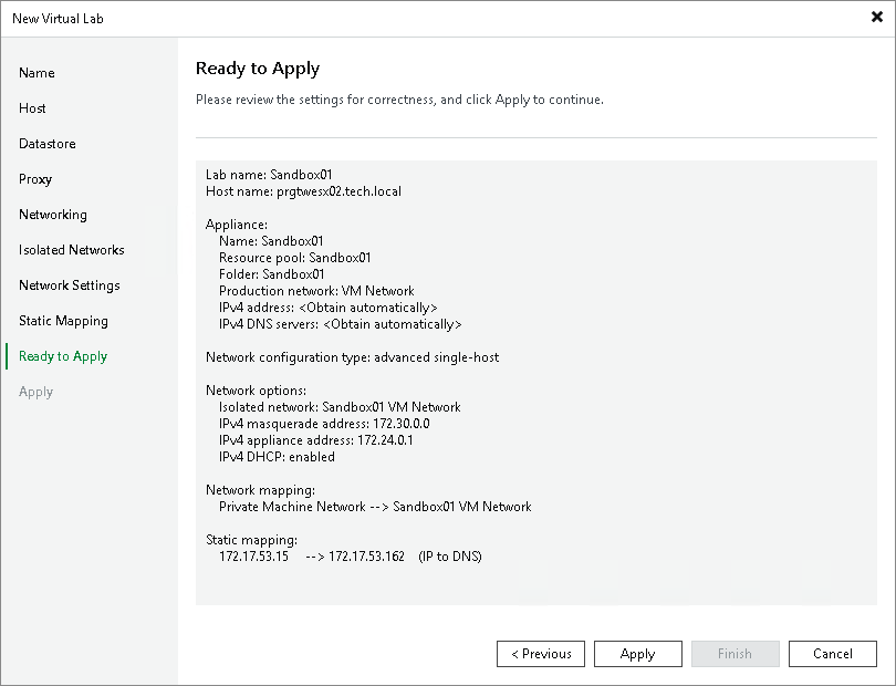 Step 10. Apply Parameters