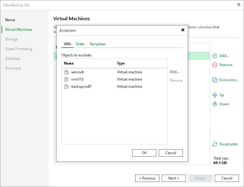 Step 4. Exclude Objects from Backup Job