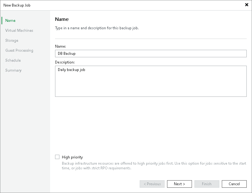 Step 2. Specify Job Name and Description