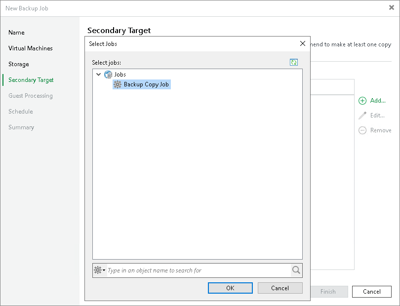 Step 9. Specify Secondary Target