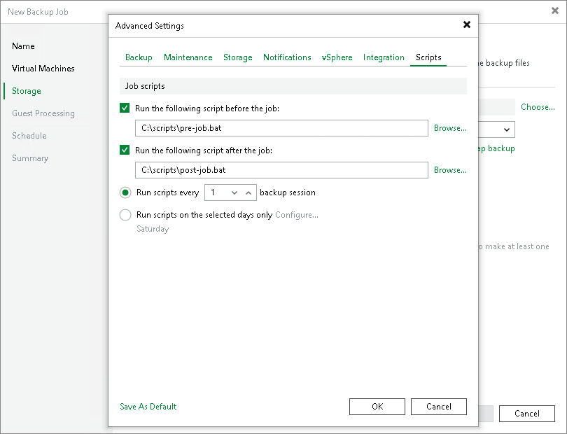 Script Settings