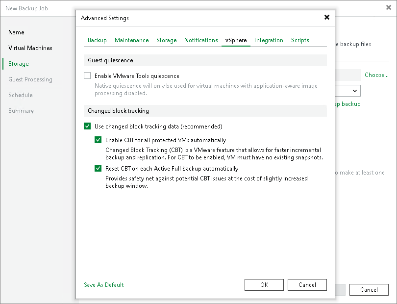 vSphere Settings