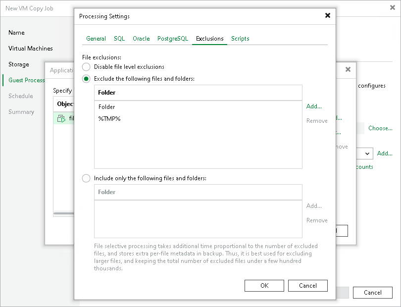 VM Guest OS File Exclusion
