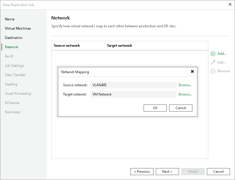 Step 8. Create Network Mapping Table