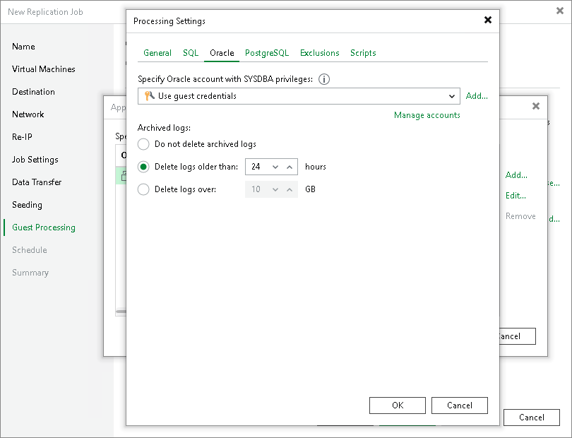 Oracle Archived Log Settings