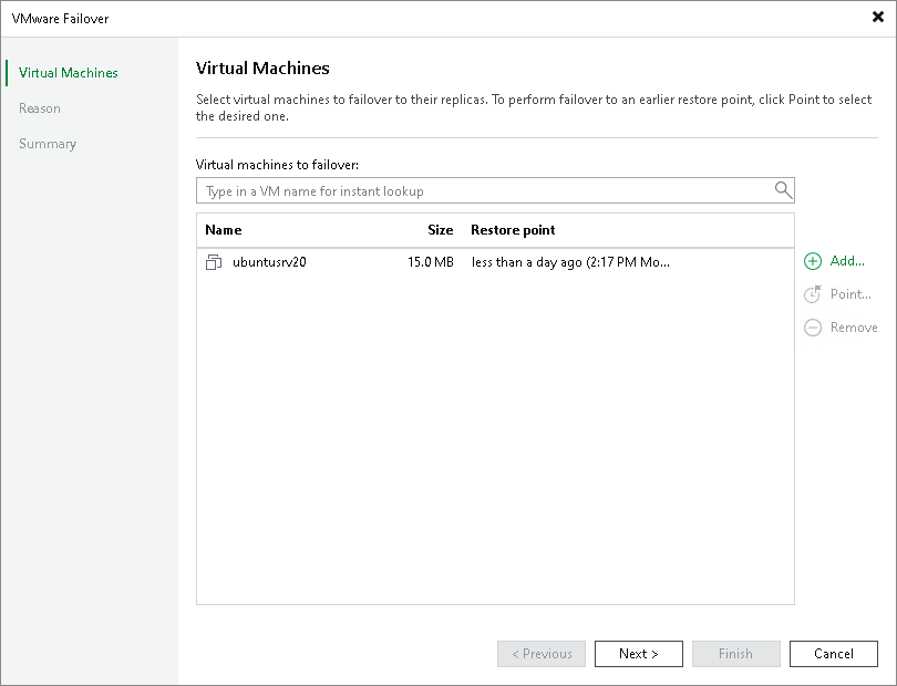 Step 2. Select VMs